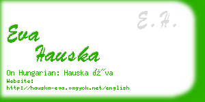 eva hauska business card